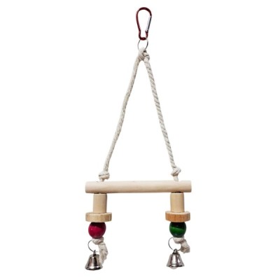 MIZOO ΠΑΙΧΝΙΔΙ ΚΟΥΝΙΑ ΞΥΛΙΝΗ ΜΕ ΚΟΥΔΟΥΝΑΚΙΑ ΓΙΑ ΠΑΠΑΓΑΛΑΚΙΑ 15X35CM